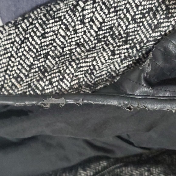 Forever 21 womens cropped twead/ faux leather jacket blazer, size XS - Picture 11 of 13